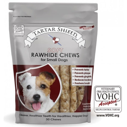 Rawhide Soft Chew for Small Dogs (Bacon) 30 Chew Strips