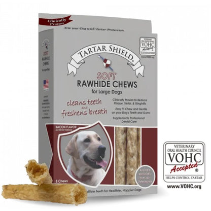 Rawhide Soft Chew for Large Dogs (Bacon) 8 Chew Strips - additional product view 2