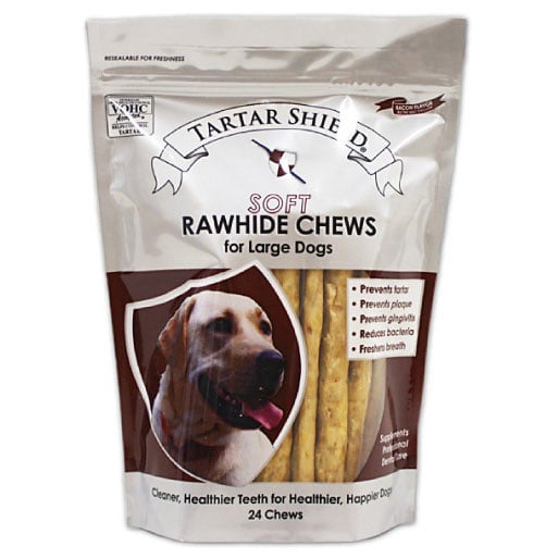 Rawhide Soft Chew for Large Dogs (Bacon) 24 Chew Strips