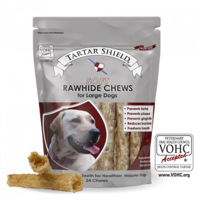 Rawhide Soft Chew for Large Dogs (Bacon) 24 Chew Strips - additional product view 2