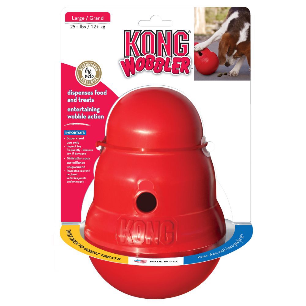 Wobbler Treat Toy for Dogs (Red) 1 Unit - additional product view 2