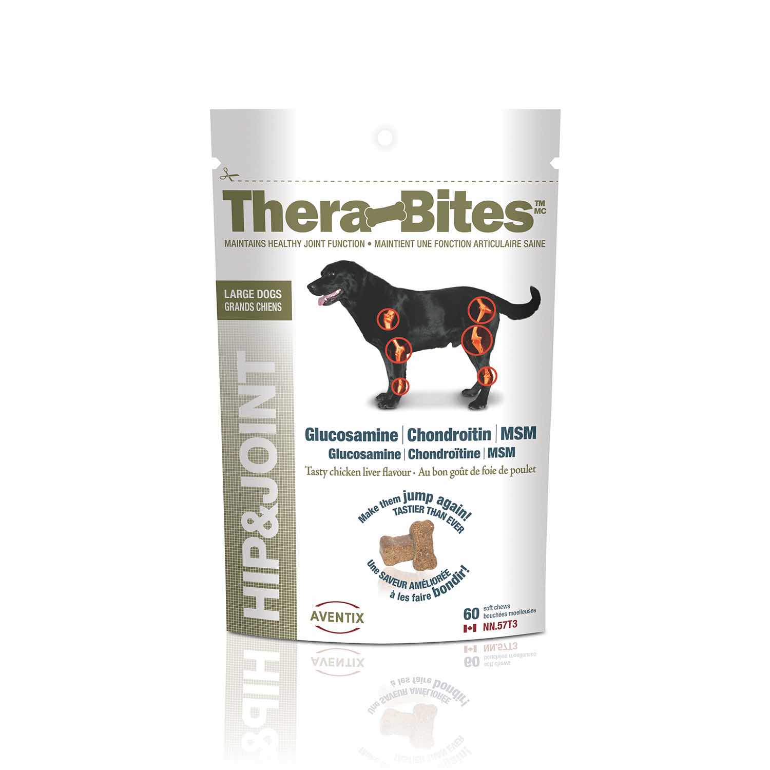 Thera - Bites Hip & Joint for Large Dogs (Chicken and Liver) 60 Soft Chews