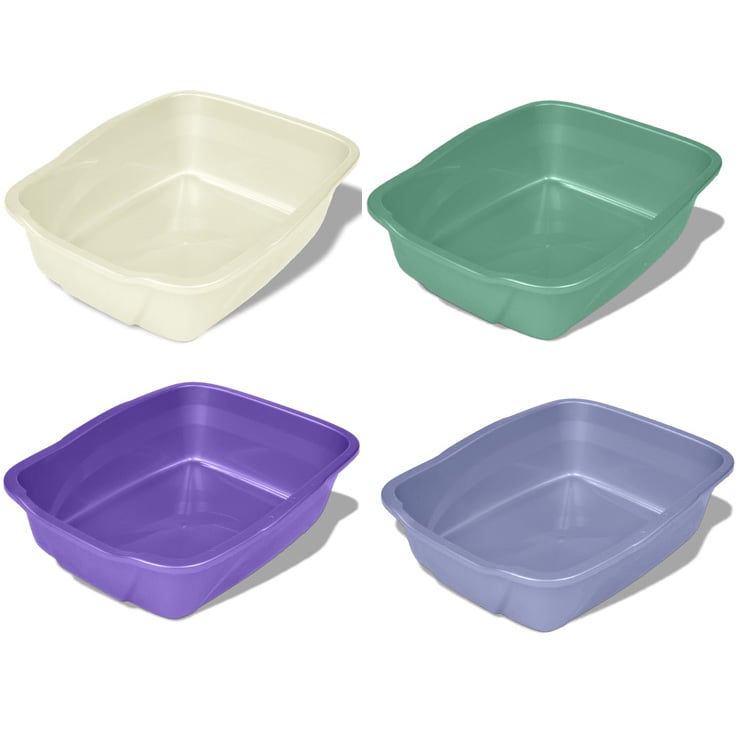 Litter Pan for Cats 1 Pan, Assorted Colours, Medium