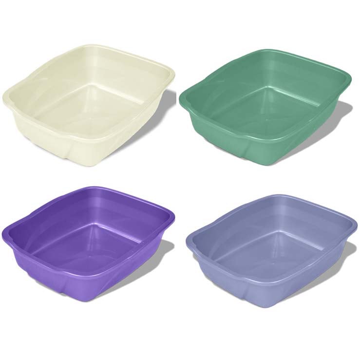 Litter Pan for Cats 1 Pan, Assorted Colours, XL