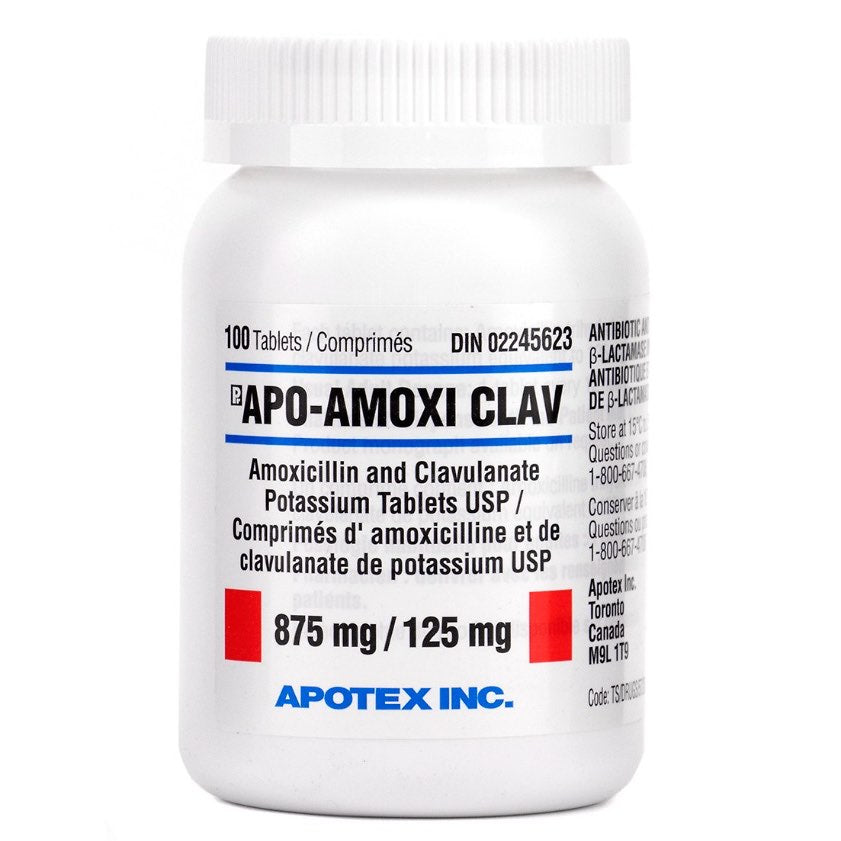 Apo - Amoxi Clav Tablet 1 Bottle of 100 Tablets
