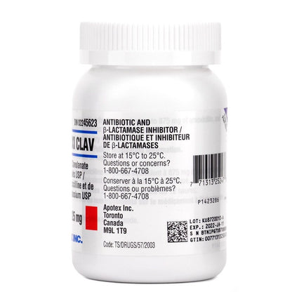 Apo - Amoxi Clav Tablet 1 Bottle of 100 Tablets