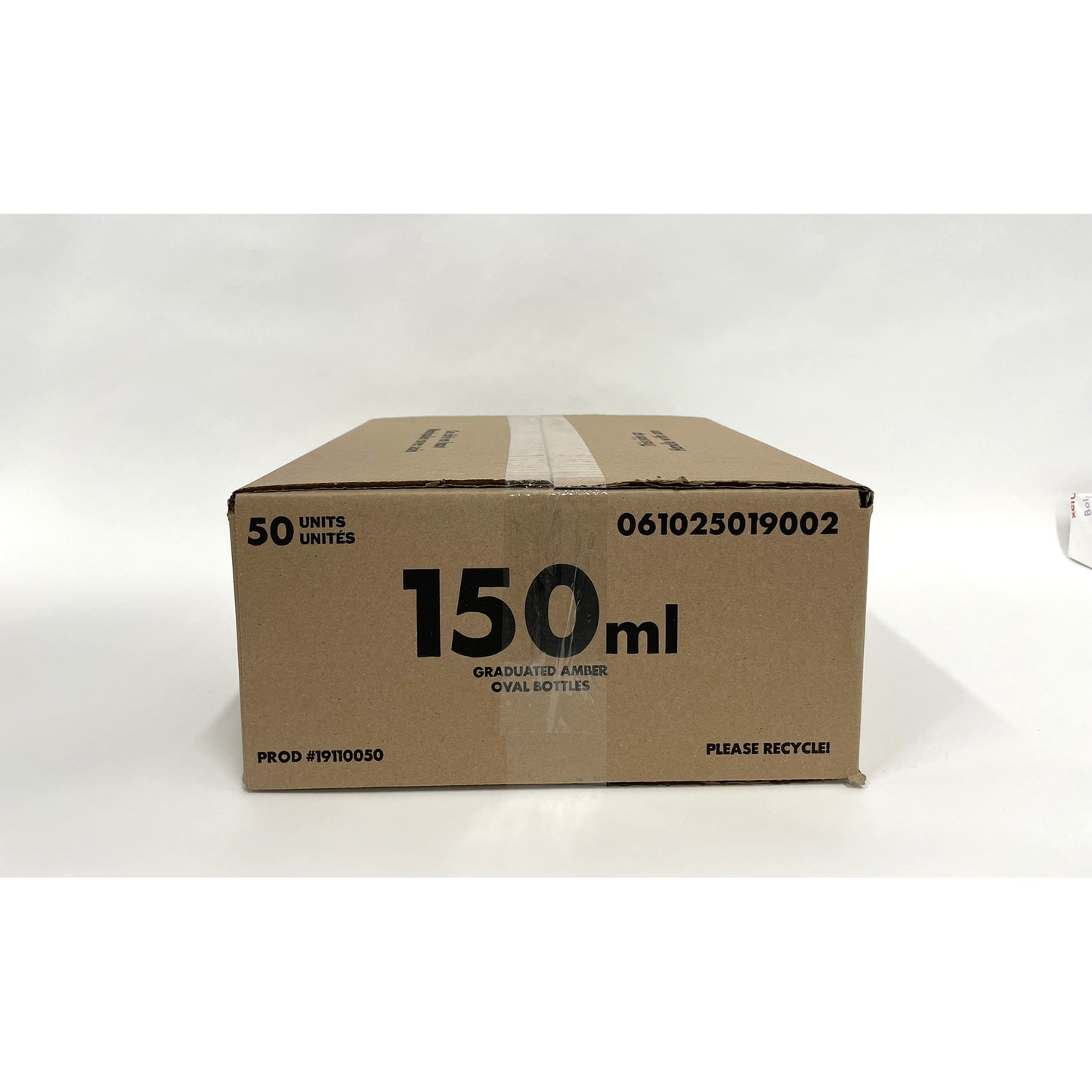 Bottle Amber Plastic Graduated with Regular Cap 150 mL Case of 50 Bottles - additional product view 2