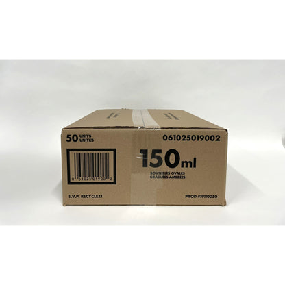 Bottle Amber Plastic Graduated with Regular Cap 150 mL Case of 50 Bottles - additional product view 3