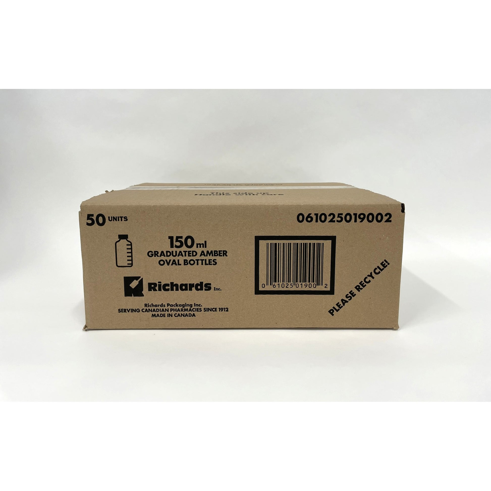 Bottle Amber Plastic Graduated with Regular Cap 150 mL Case of 50 Bottles - additional product view 5