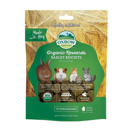 Organic Rewards Barley Biscuits for Small Pets 75 g Bag