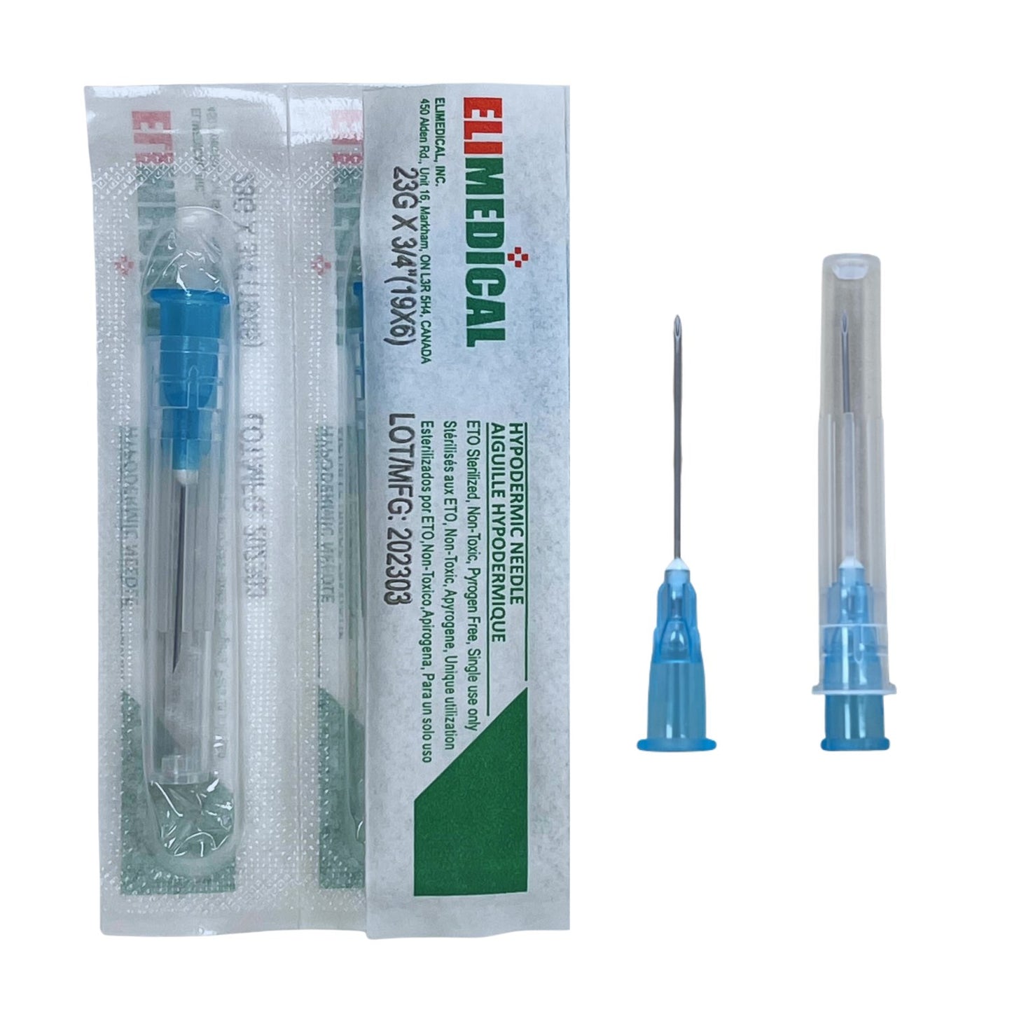 Hypodermic Needles Box of 100 Needles 23 g x 3 / 4 in