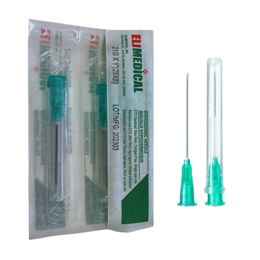 Hypodermic Needles Box of 100 Needles 21 g x 1 in