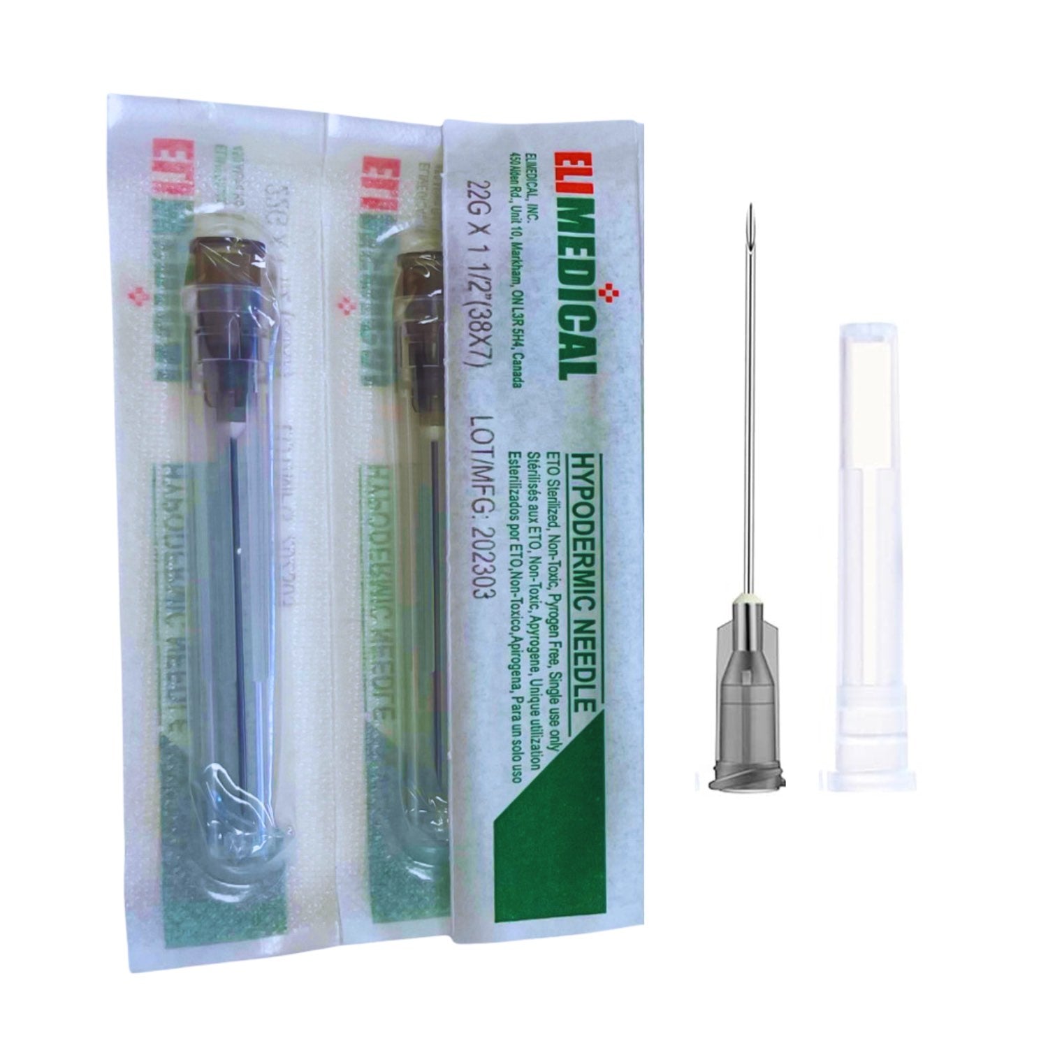 Hypodermic Needles Box of 100 Needles 22 g x 1 1 / 2 in