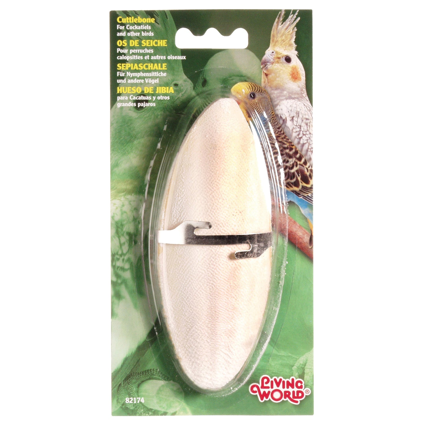 Cuttlebone and Holder for Exotic Pets (Original) 1 Cuttlebone