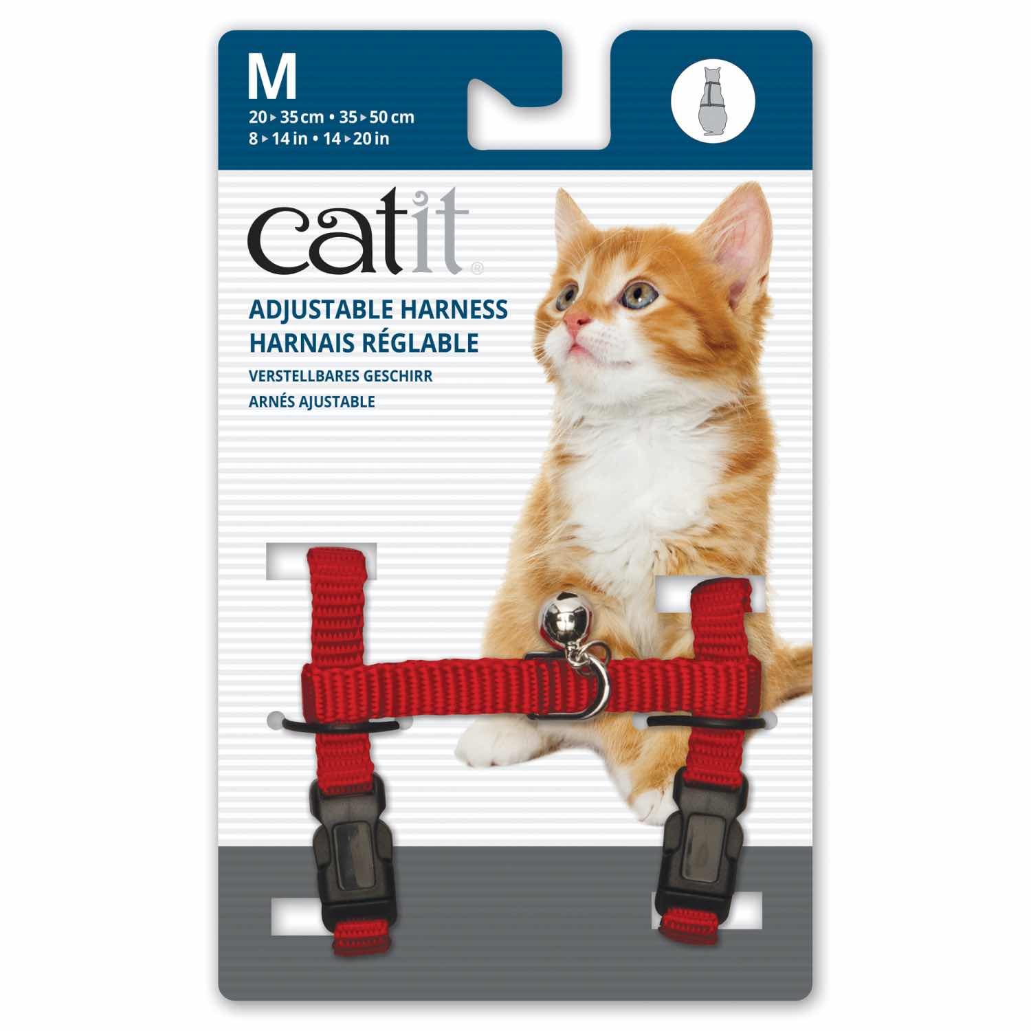 Adjustable Nylon Harness for Cats (Red) 1 Harness - additional product view 3