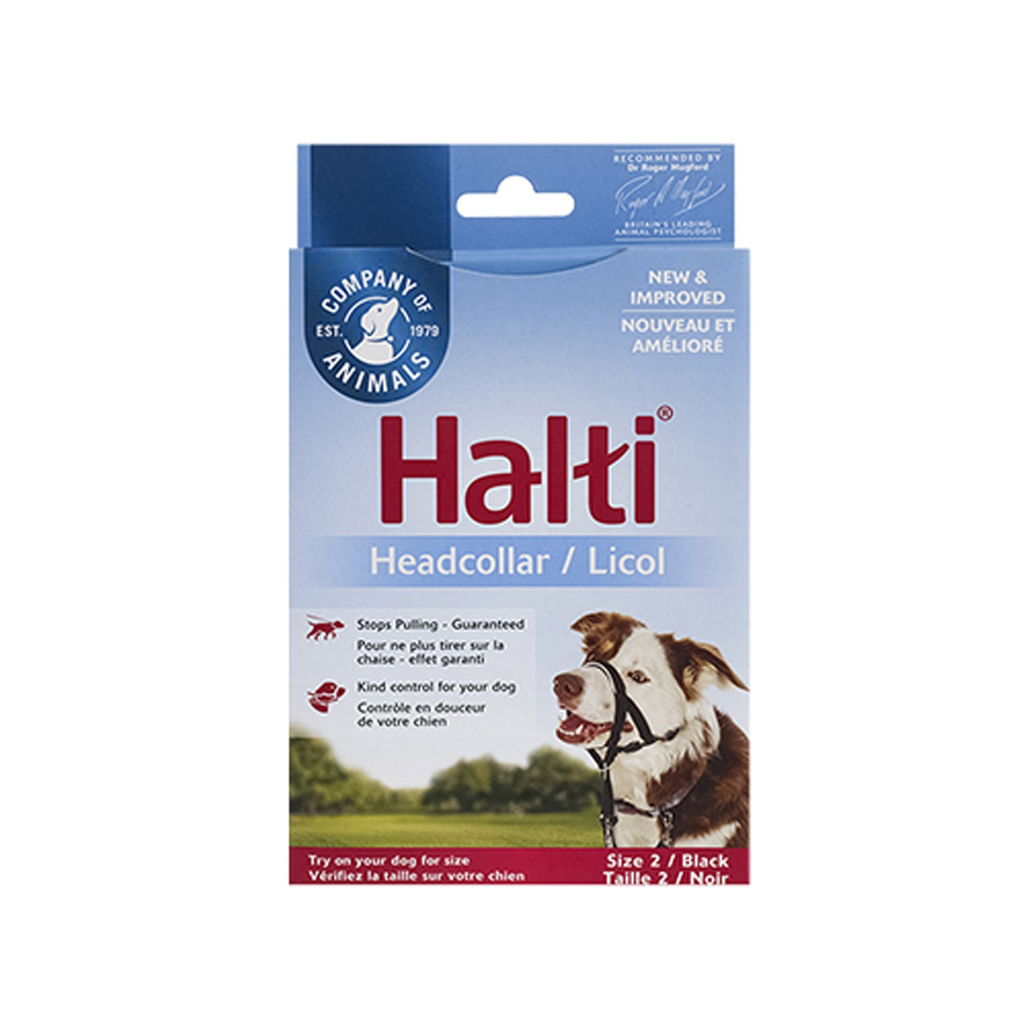 Halti Headcollar for Dogs, Black, Size 2, 1 Unit