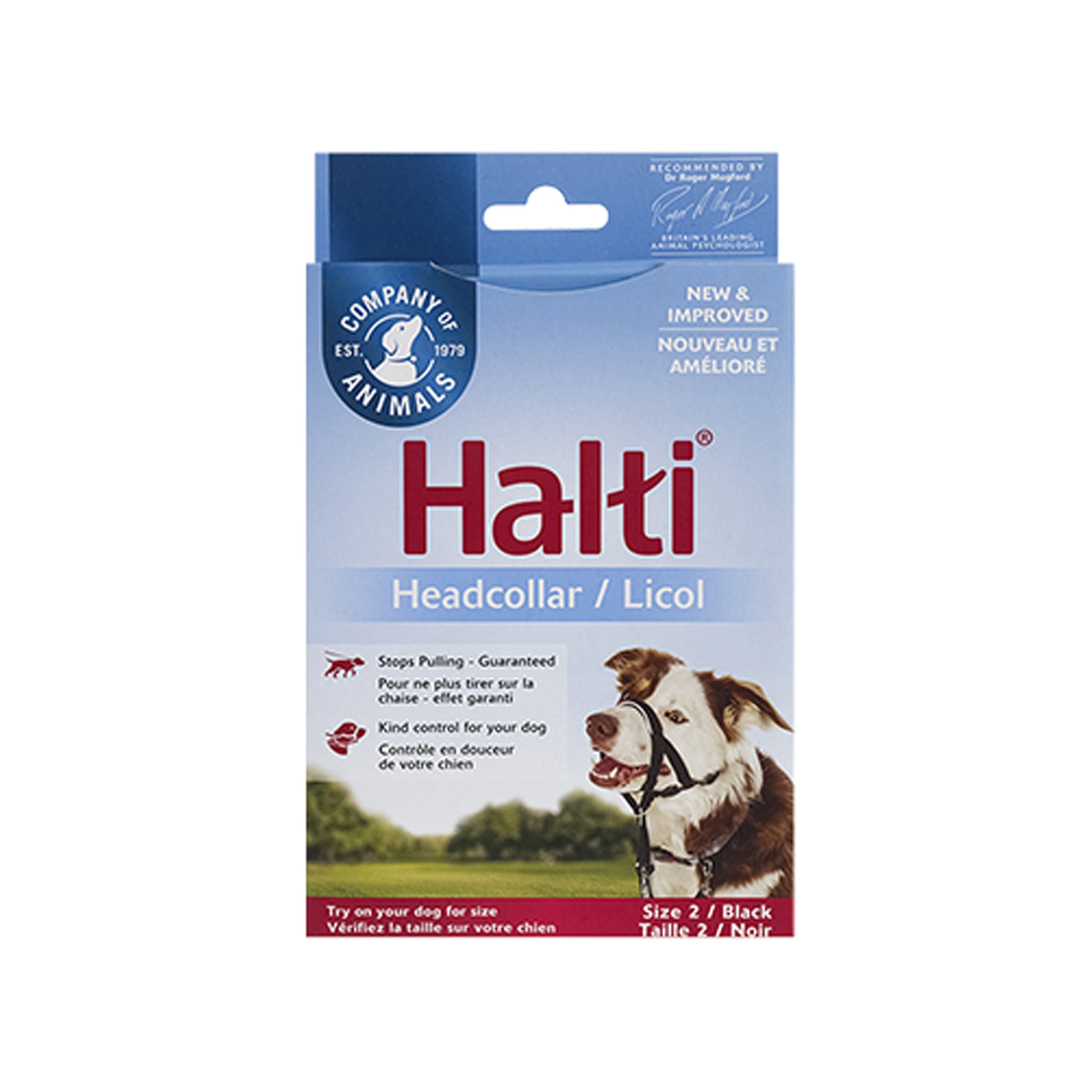 Halti Headcollar for Dogs, Black, Size 2, 1 Unit