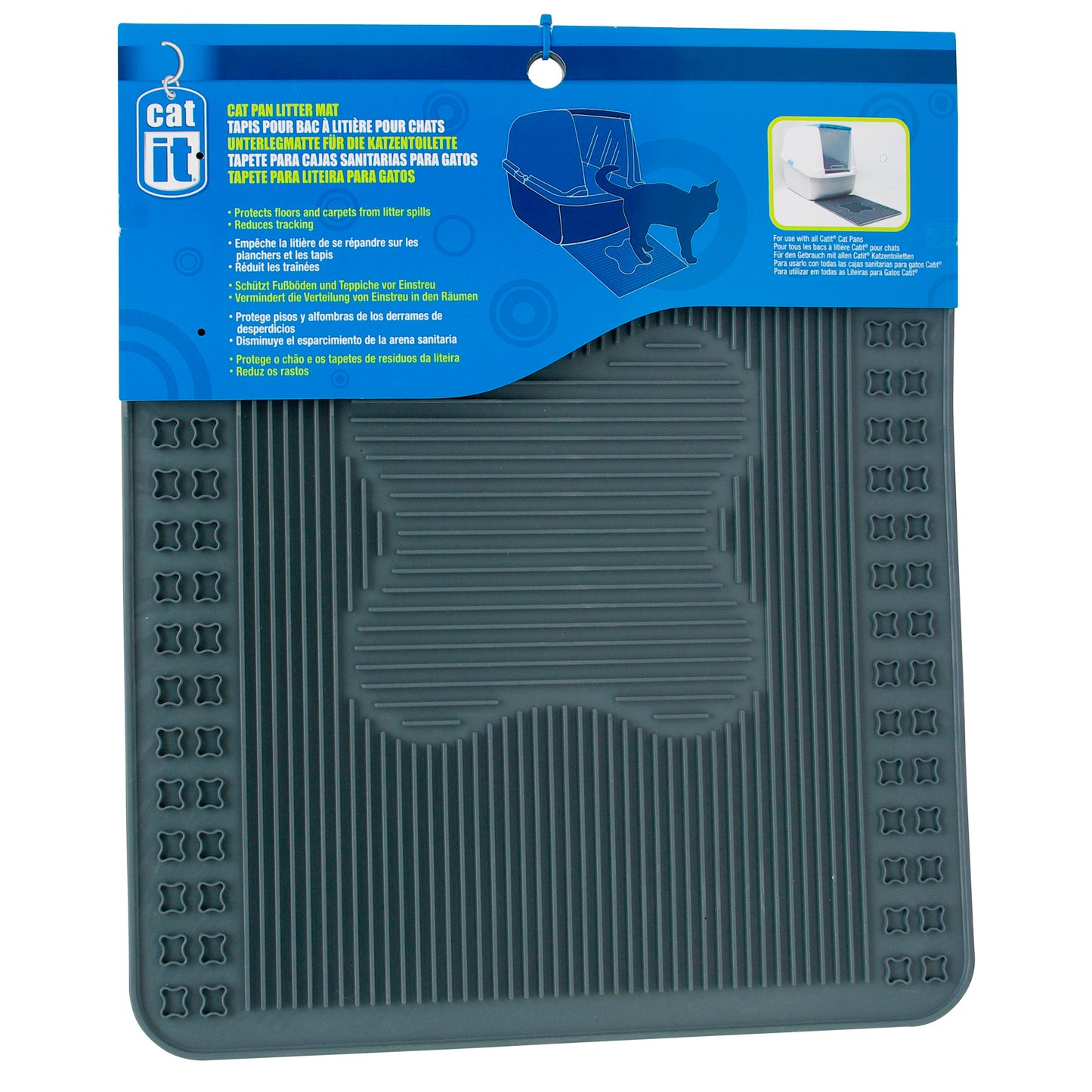 Litter Pan Mat for Cats (Grey) 1 Unit