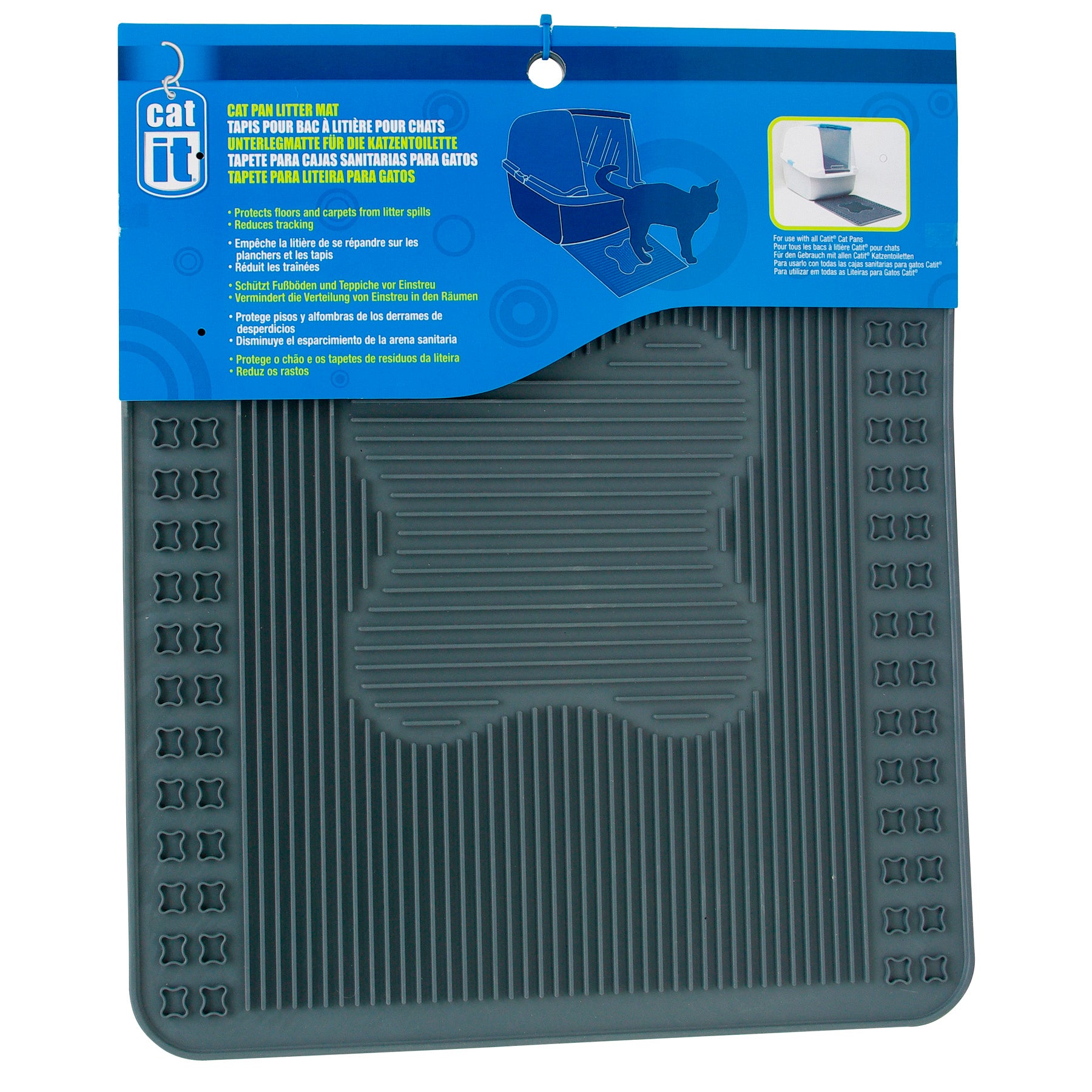 Litter Pan Mat for Cats (Grey) 1 Unit