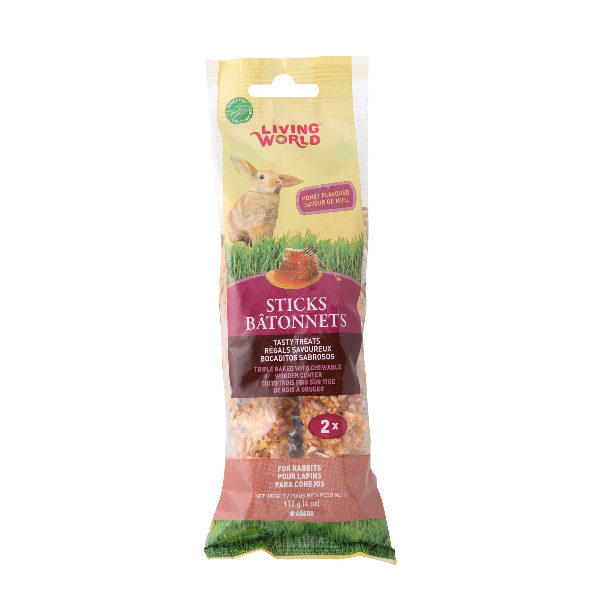 Stick Treats for Rabbits for Small Pets (Honey) 112 g Bag of 2 Sticks