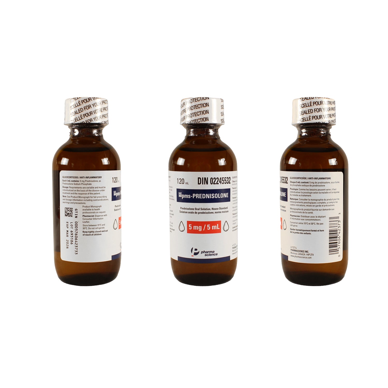 Pms - Prednisolone Solution 1 Bottle of 120 mL