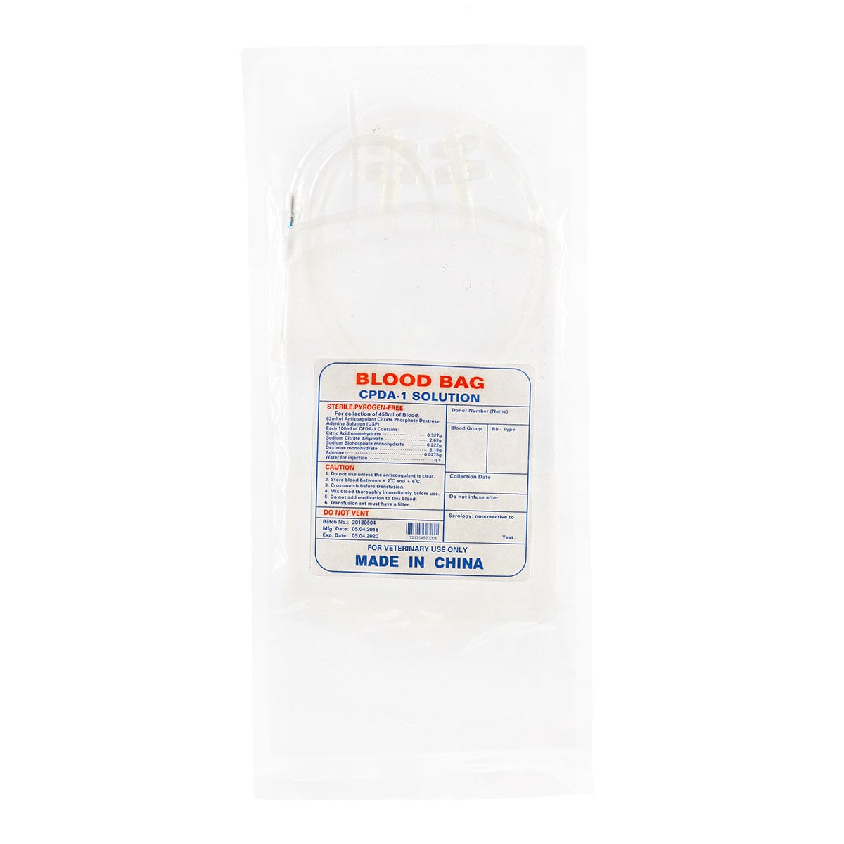 Blood Single Collection Unit Prefilled CPDA - 1 450 mL 1 Kit