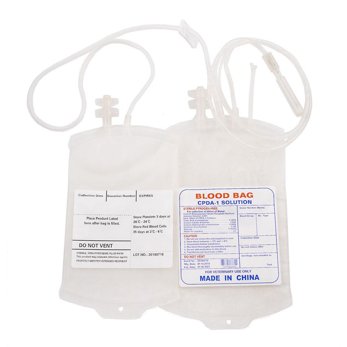 Blood Double Collection Unit 400 mL Kit of 2 Bags