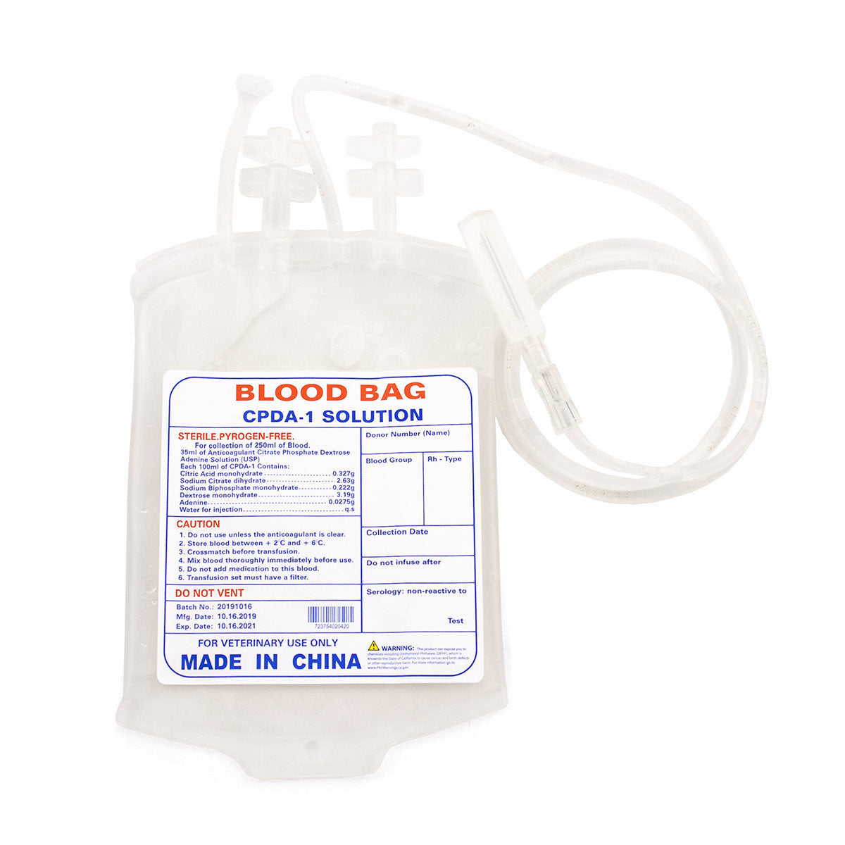 Blood Single Collection Unit Prefilled CPDA - 1 250 mL 1 Kit