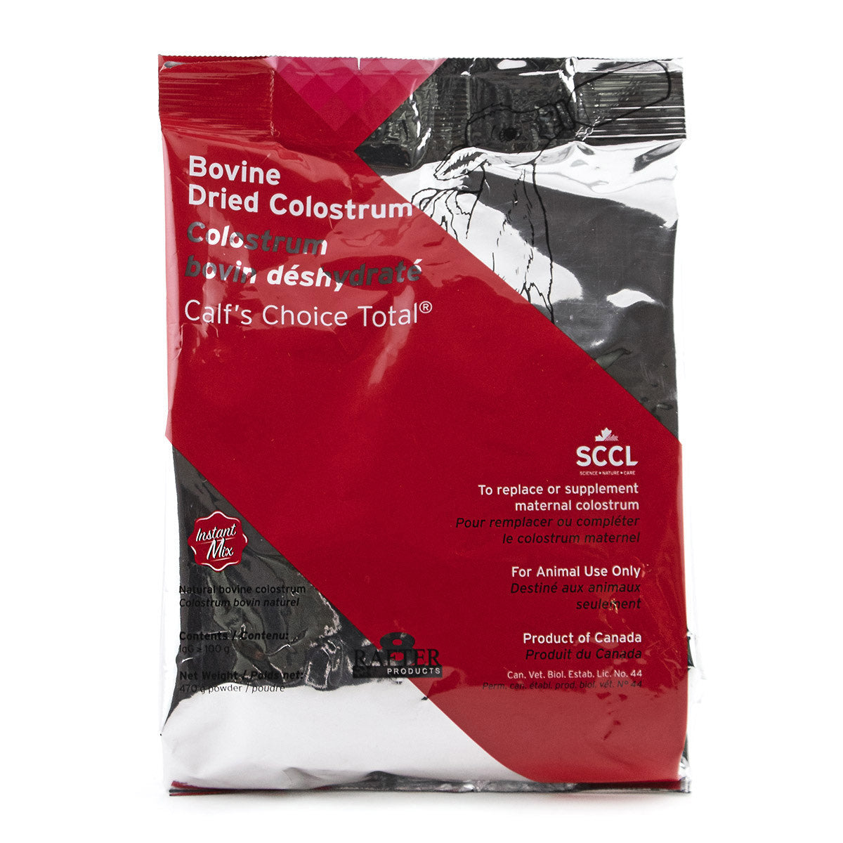 Calf's Choice Total Colostrum for Farm Animals 470 g Bag 100 g / Dose