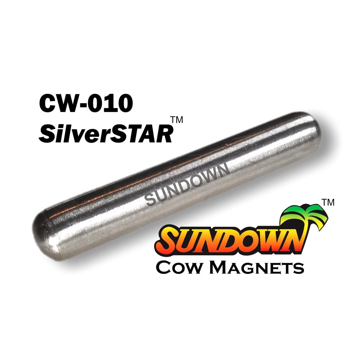 Round SilverSTAR Magnet for Farm Animals Pack of 12 Magnets 0.5 in x 3 in