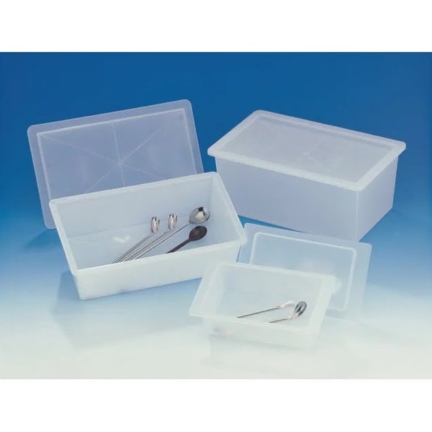 Polypropylene Sterilizing Tray with Cover 1 Tray with Cover 11 in x 6 in