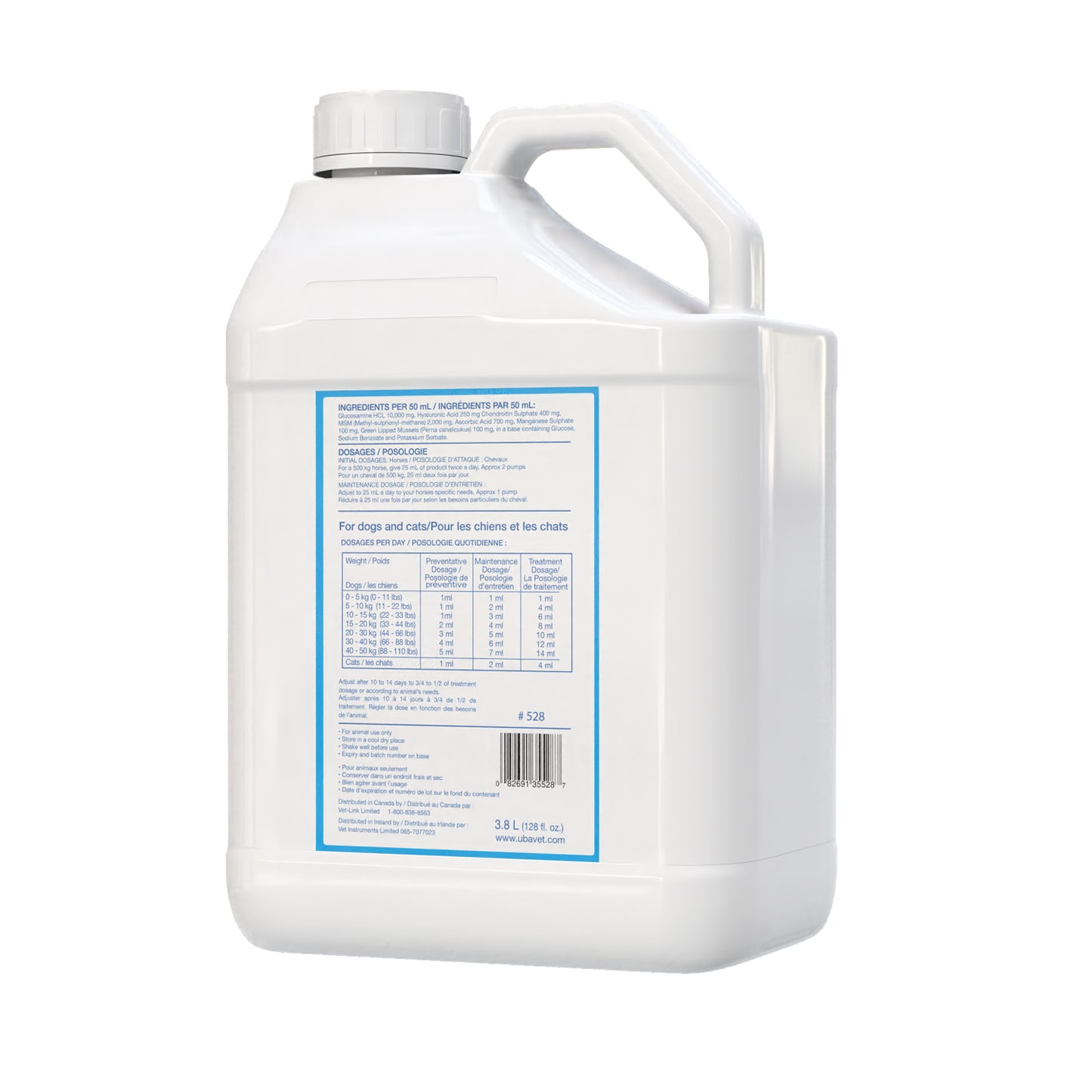 HA Hyaluronic Acid Glucosamine HCl + Green Lipped Mussels 3.8 L Jug - additional product view 2