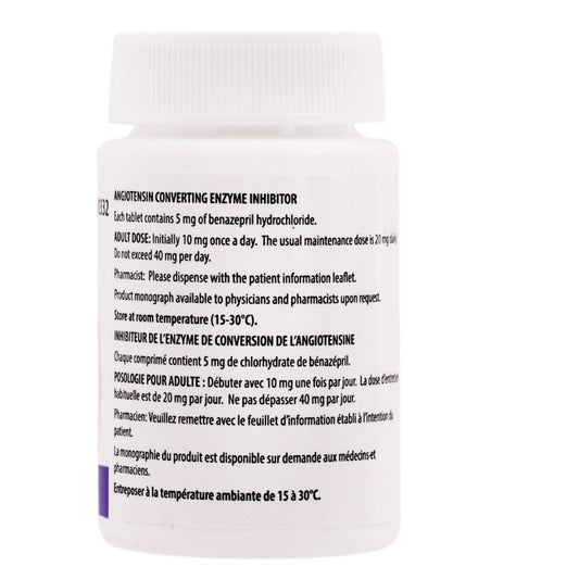 Benazepril Tablet Bottle of 100 Tablets