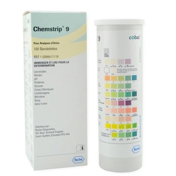Chemstrip 9 Urine Test Strips 100 Strips