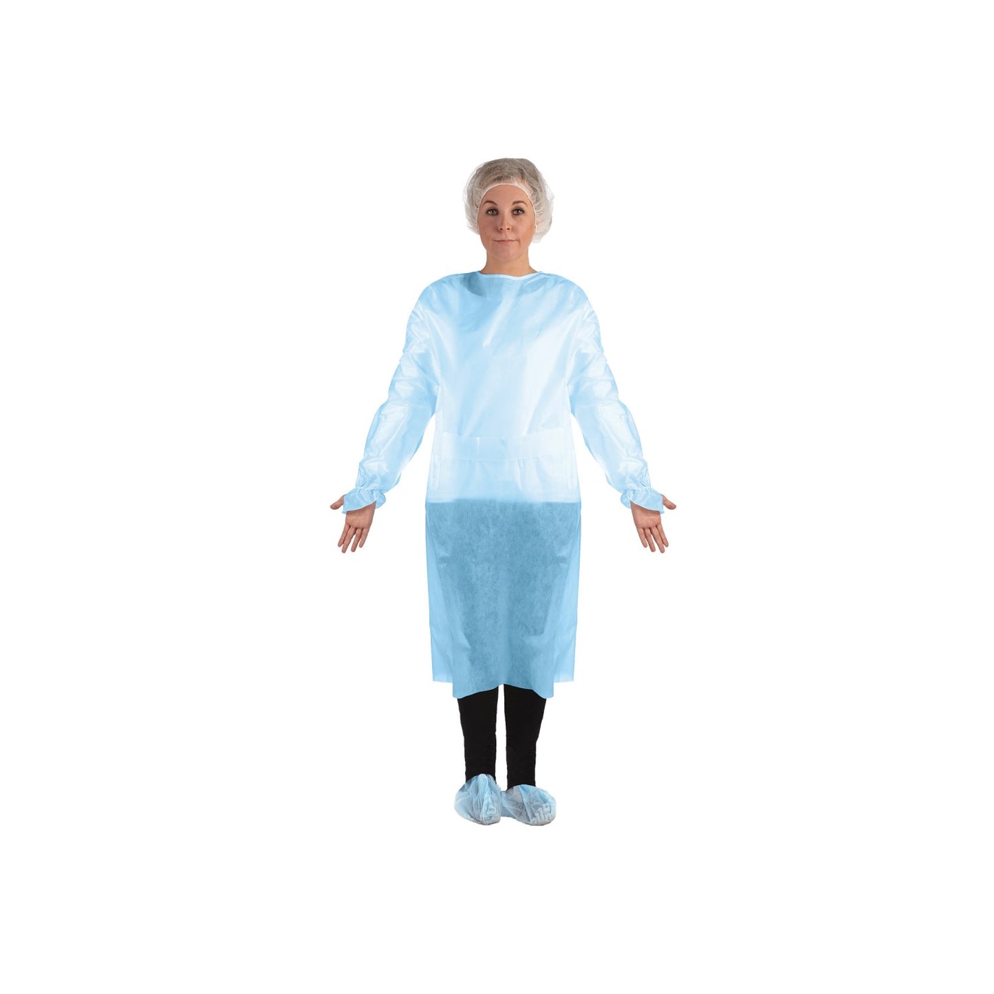 Polyethylene Isolation Gown (Blue) Pack of 15 Gowns