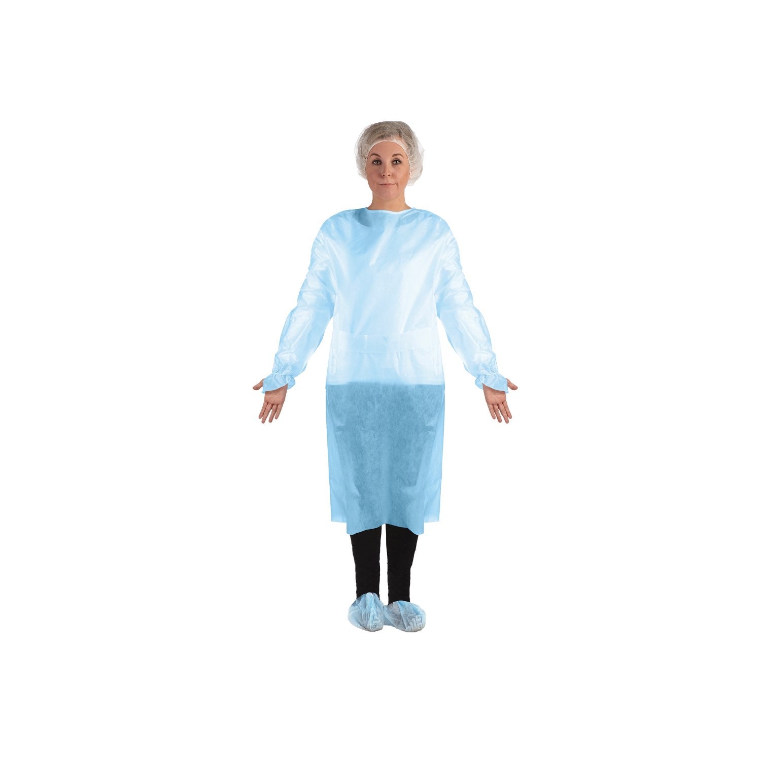 Polyethylene Isolation Gown (Blue) Pack of 15 Gowns