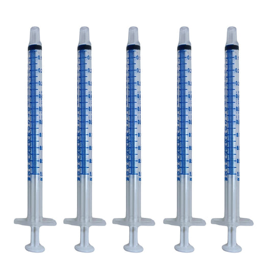 Oral Syringes Pack of 100, 1 mL Luer Slip