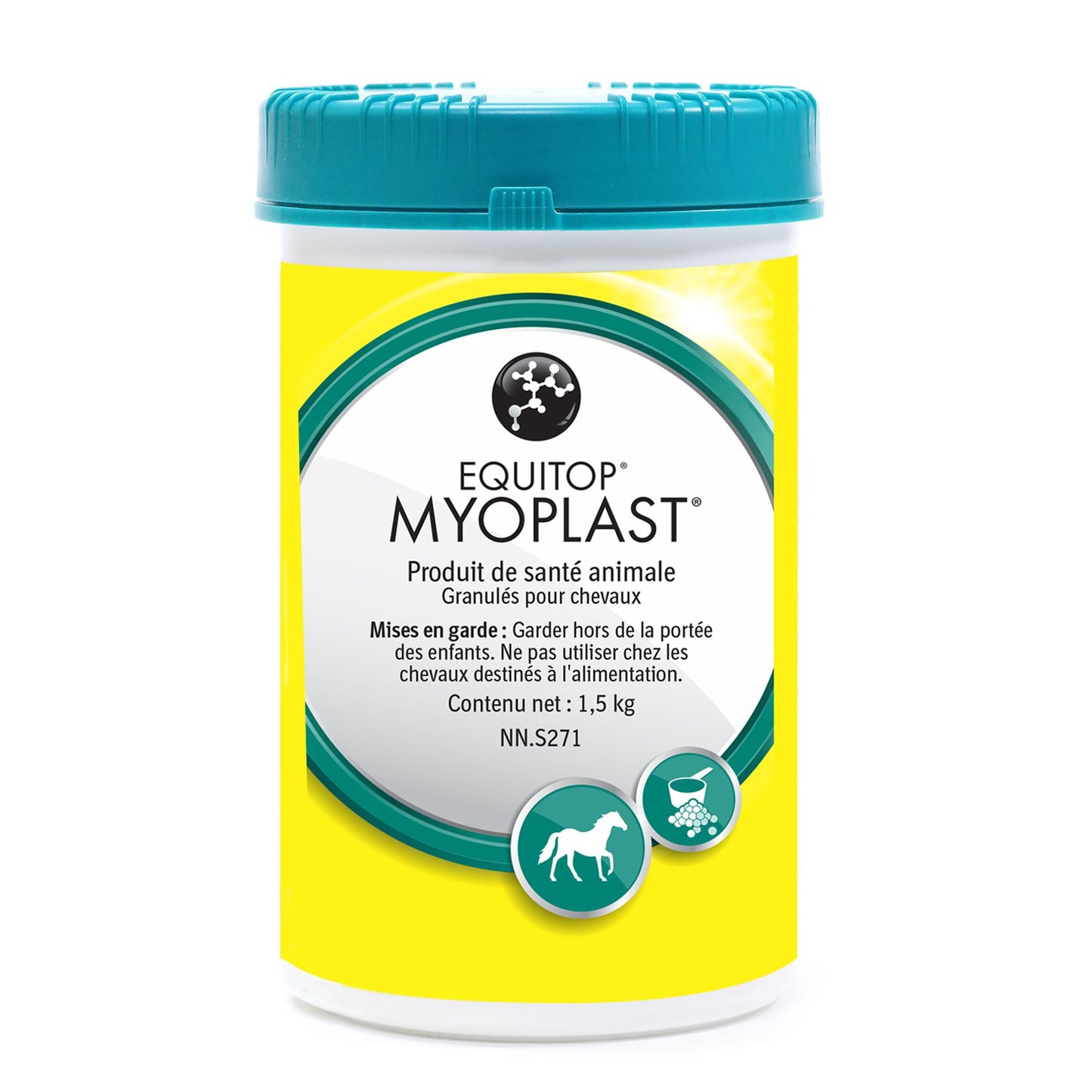 Equitop Myoplast for Horses 1.5 kg Jar 402 mg / g