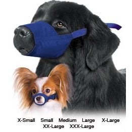 Quick Muzzle 7 Pieces Set for Dogs (XS - XXXLarge) (Blue) Kit of 7 Muzzles