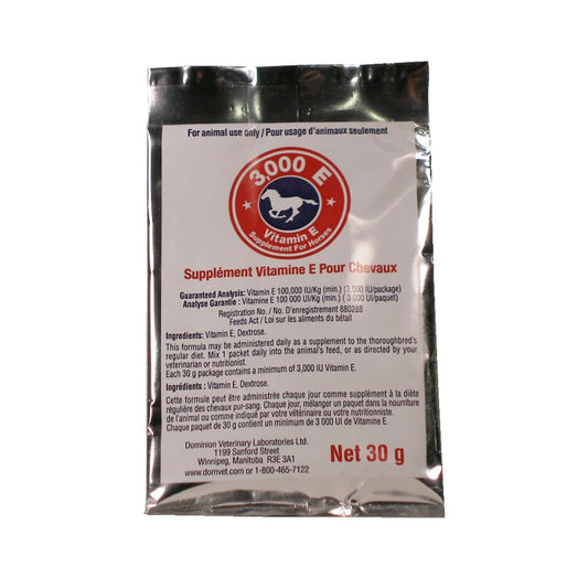 3000 E for Horses Pack of 25, 30 g 30000 I.U