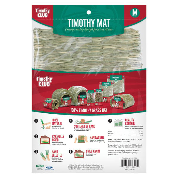 Timothy Club Hay Mat for Exotic Pets 1 Unit, Medium - additional product view 2