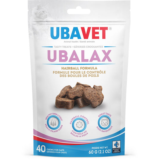 Ubalax Hairball Formula for Cats, Chicken, 40 Chews