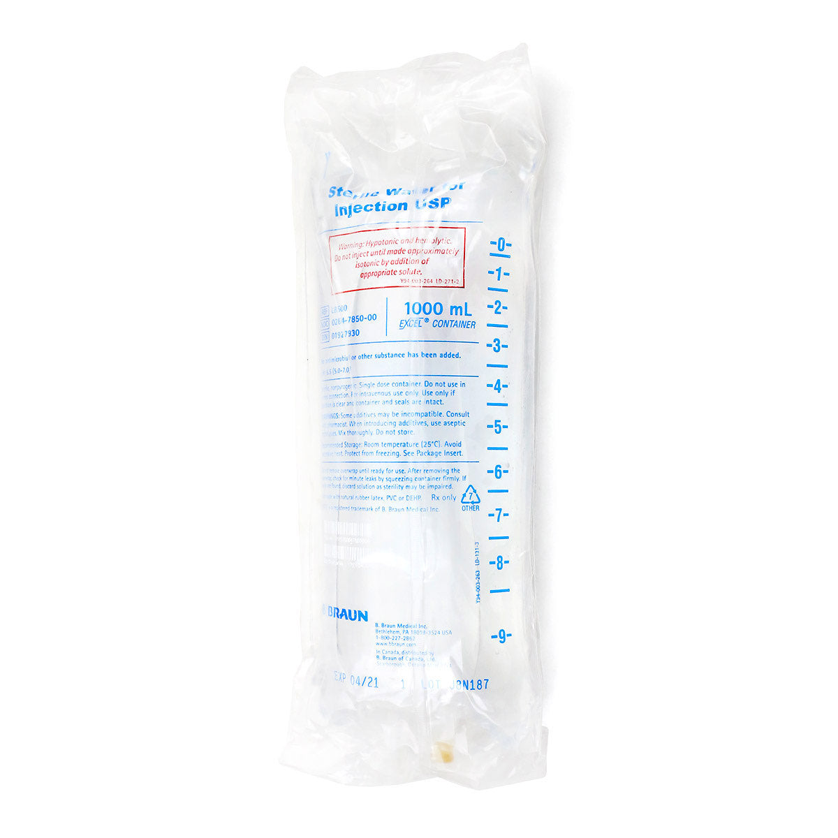 Sterile Water for Injection 1000 mL Vial