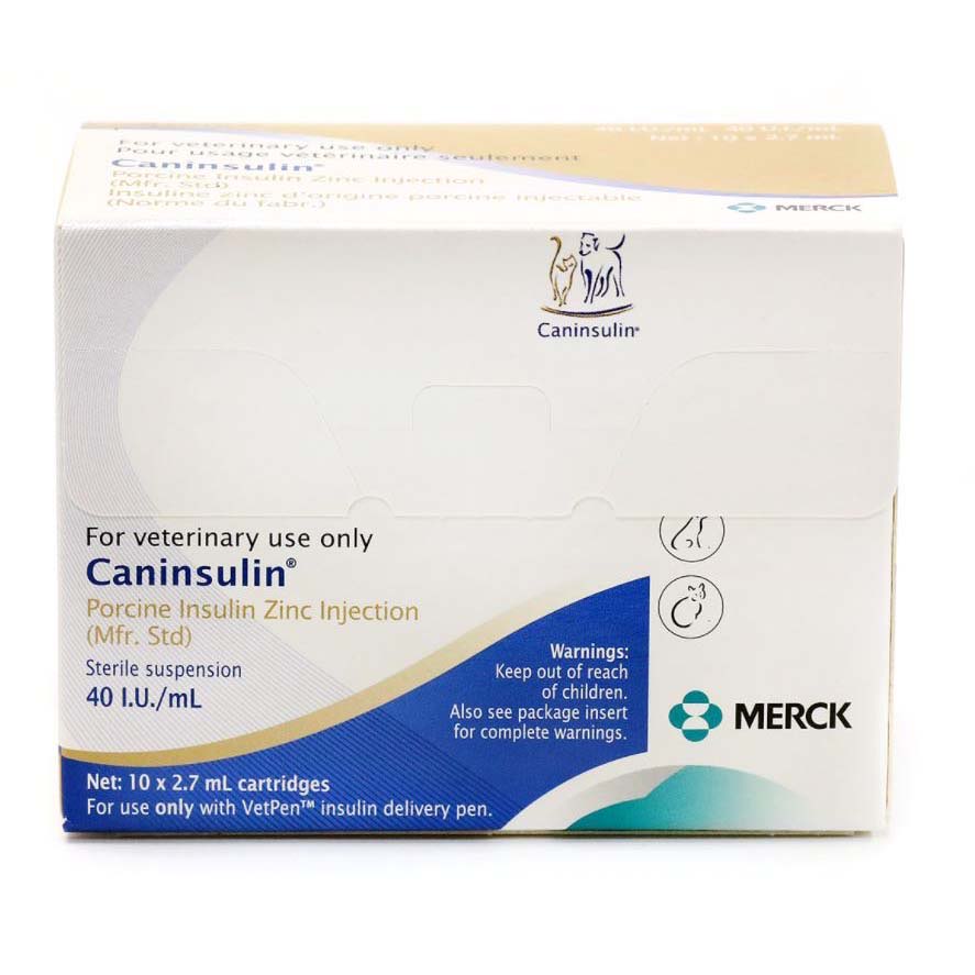 Caninsulin in Cartridges Suspension 1 Box of 10 Vials of 2.7 mL
