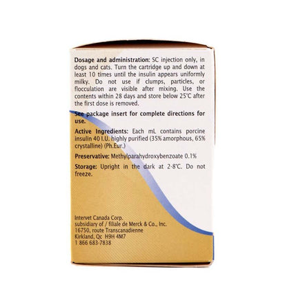 Caninsulin in Cartridges Suspension 1 Box of 10 Vials of 2.7 mL