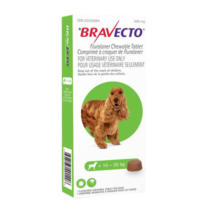 Bravecto Chewable Tablet for Dogs, 10.1 - 20 kg (Green), 1 Chewable Tablets - product image 2