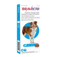 Bravecto Chewable Tablet for Dogs, 20.1 - 40 kg (Blue), 1 Chewable Tablets - product image 1