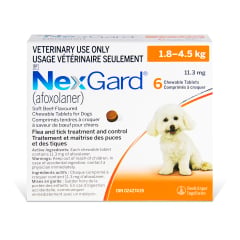 NexGard Chewable Tablets for Dogs, 1.8 - 4.5 kg (Orange), 6 Units - product image 1