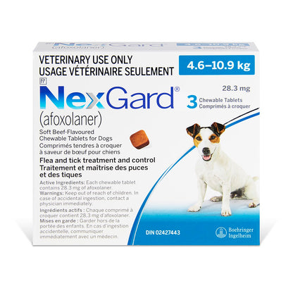 NexGard Chewable Tablets for Dogs, 4.6 - 10.9 kg (Blue), 3 Units - product image 2