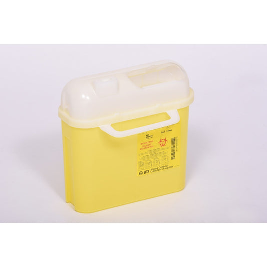 Sharps Collectors with Lateral Entry (Yellow) 5.1 L Case of 12 Containers